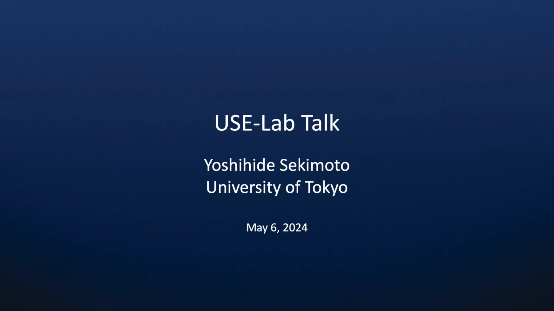 USE-Lab Talk Flyer