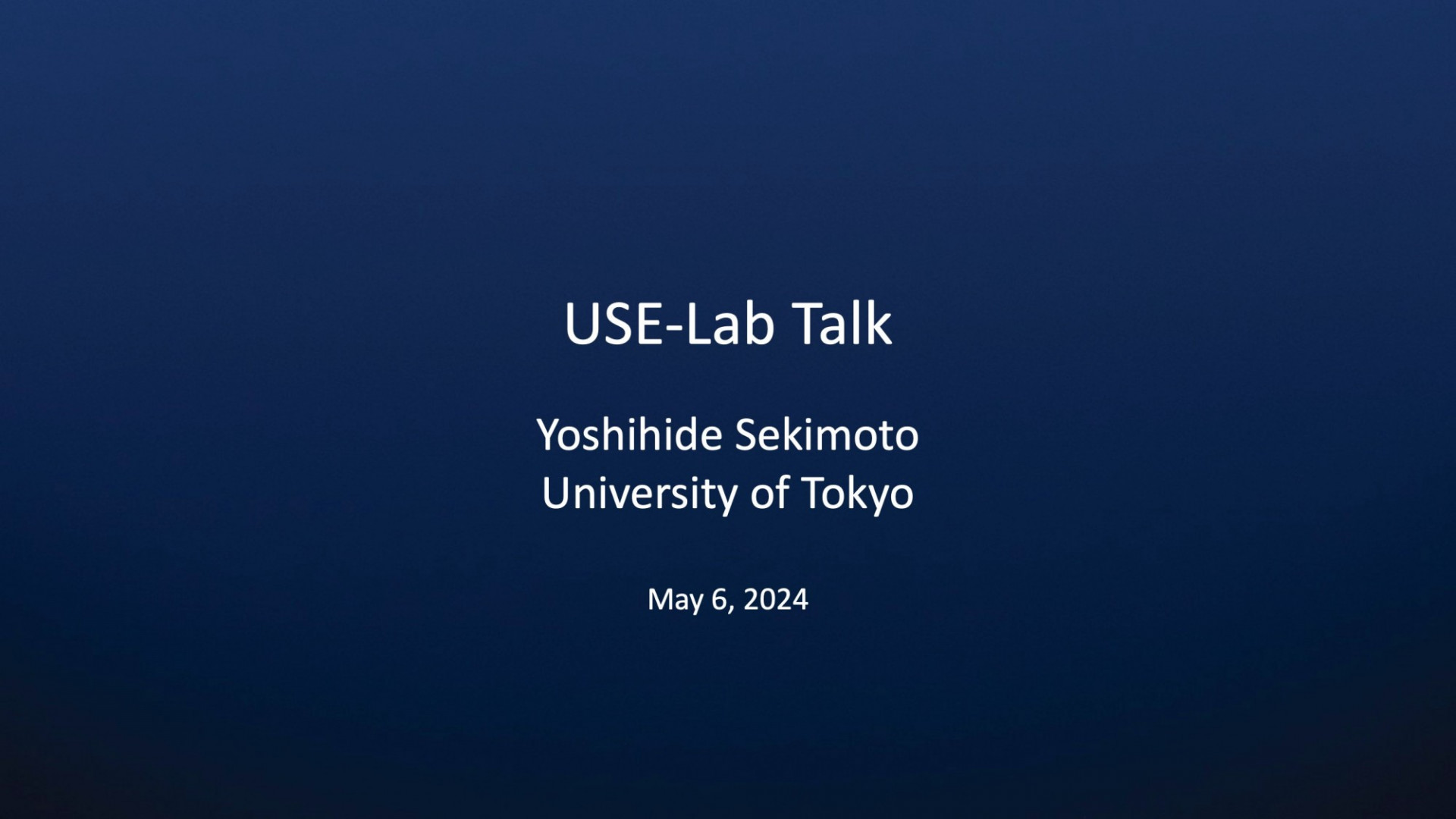 USE-Lab Talk Flyer